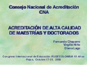 PRESENTACIÓN ACREDITACIÓN